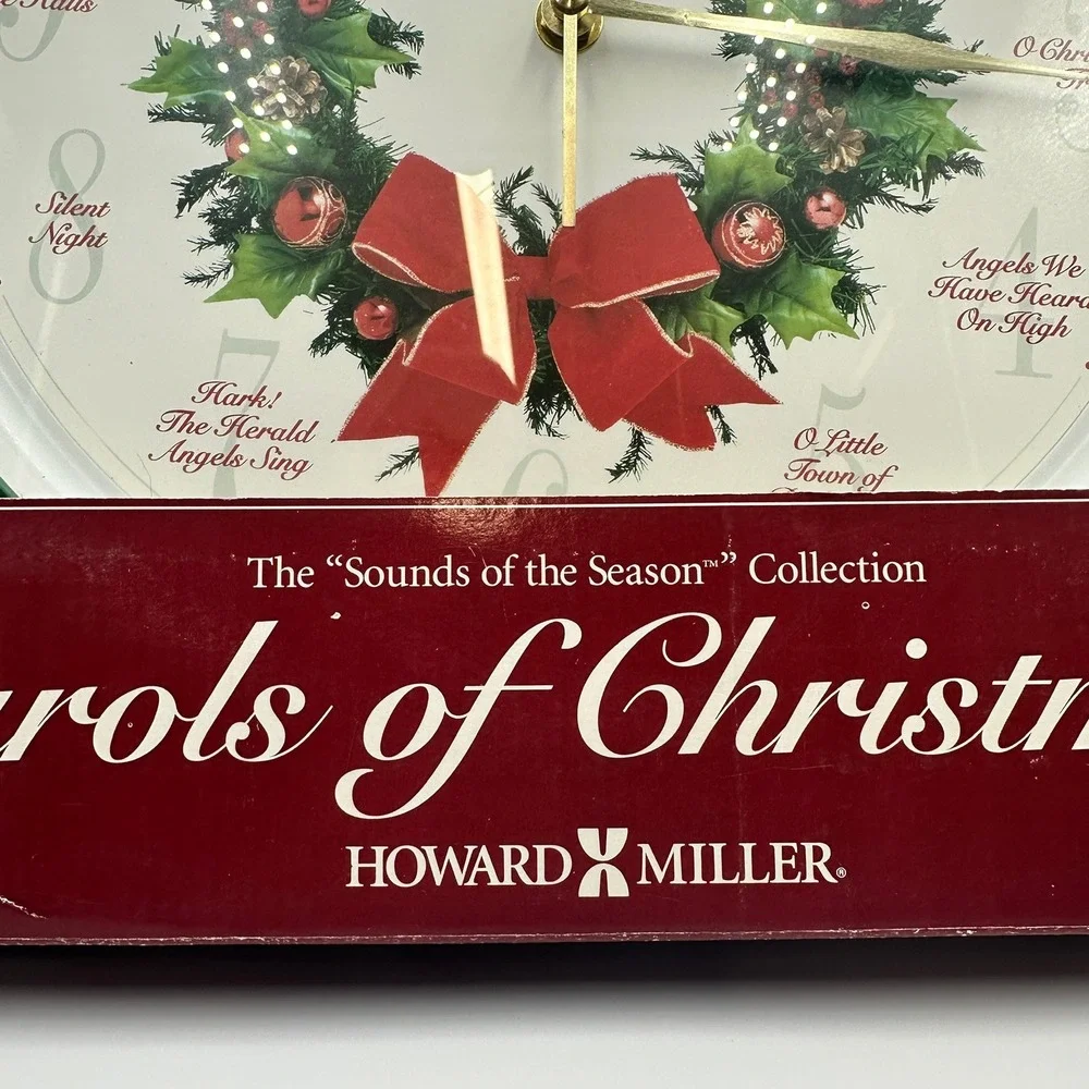 Howard Miller Carols of Christmas Musical Quartz Wall Clock Sounds of the Season
